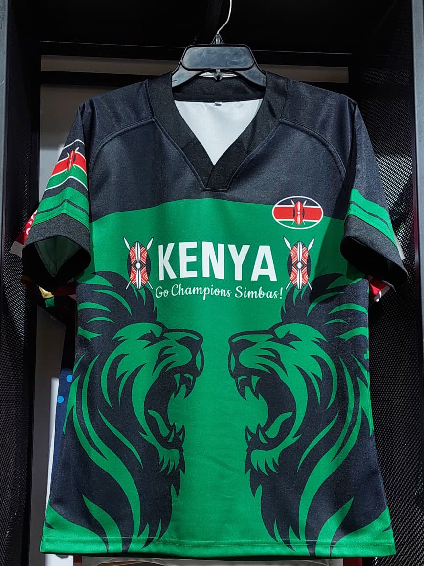 Kenya Rugby Jersey - Green Jersey Lounge Kenya
