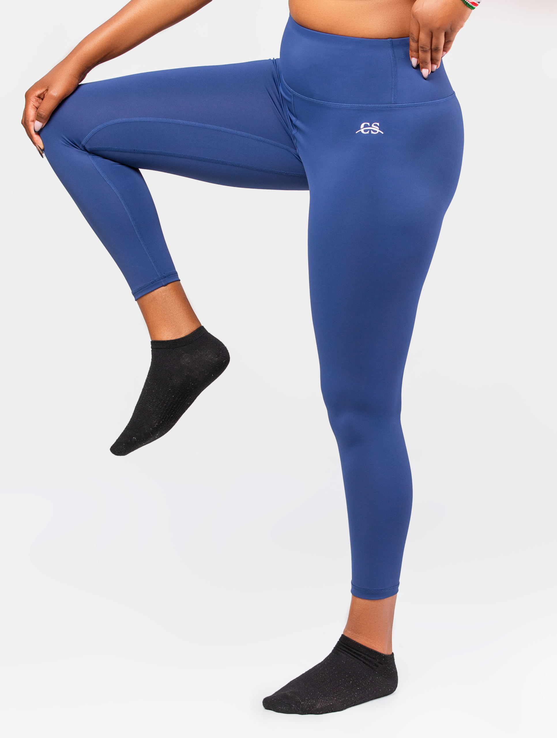 High-Waist Activewear Tights Blue